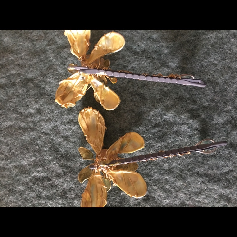 Gorgeous details OOAK hand made dragonflyhair pins - Picture 3 of 4